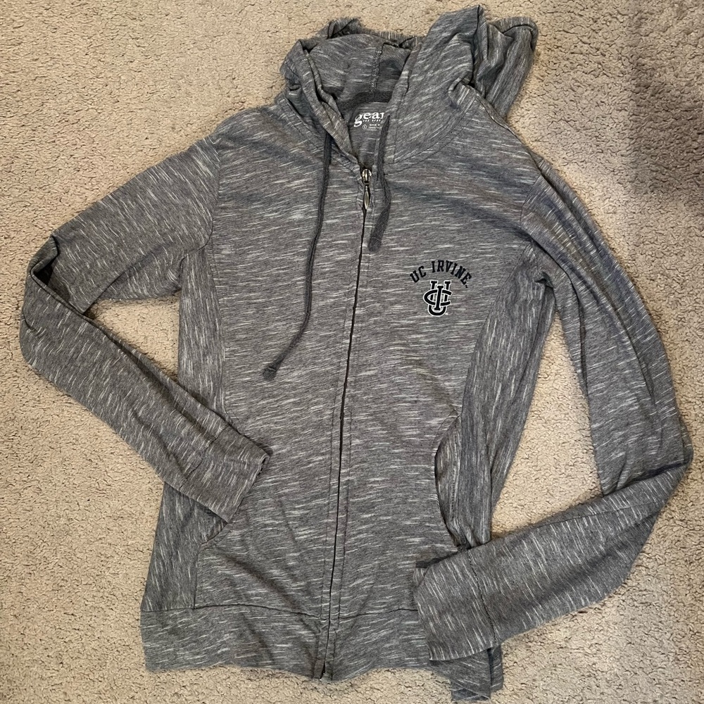 Gear For Sports Heather Gray Zip-Up Hoodie